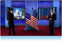 virtual news set presidential election 3d studio hdtv America Votes debates