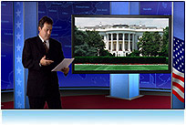 virtual news set 2008 presidential election 3d studio tv hdtv America Votes graphic design candidate