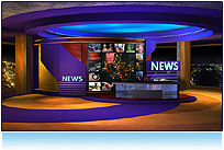 World News -- A dynamic twist on classic TV newsrooms